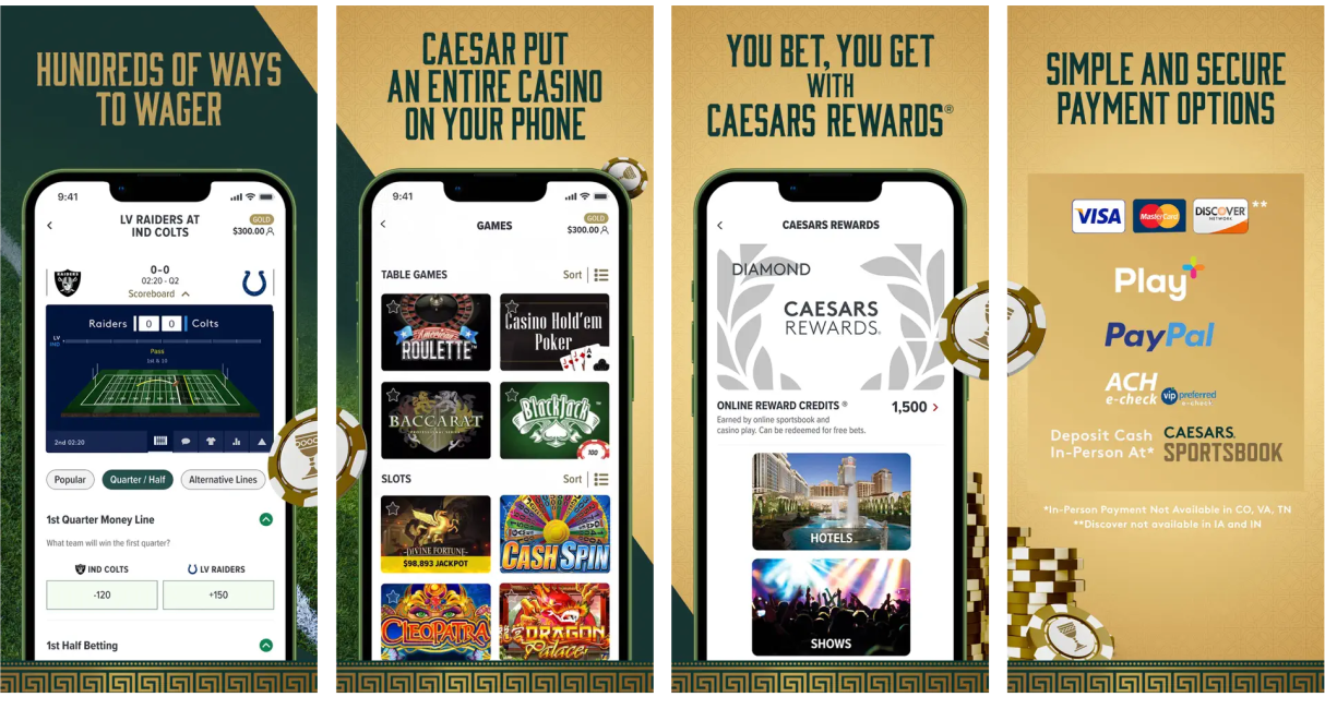 Reviews Caesars Sportsbook App Store Screens