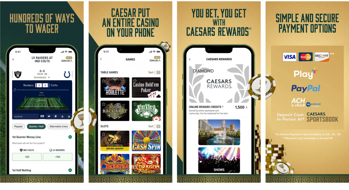 Reviews Caesars Sportsbook App Store Screens