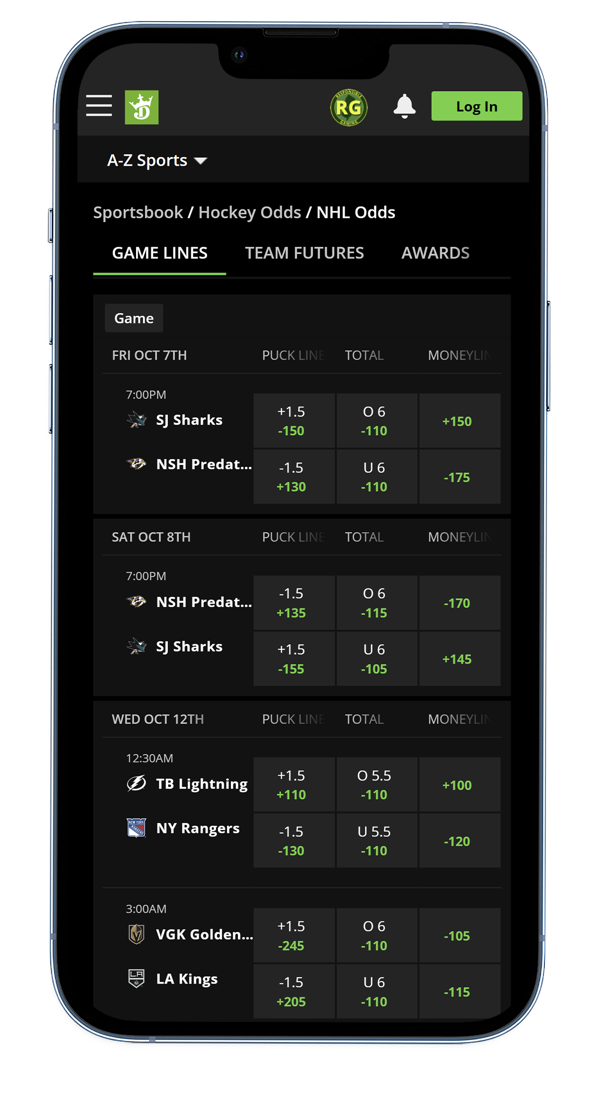 puck line calculator