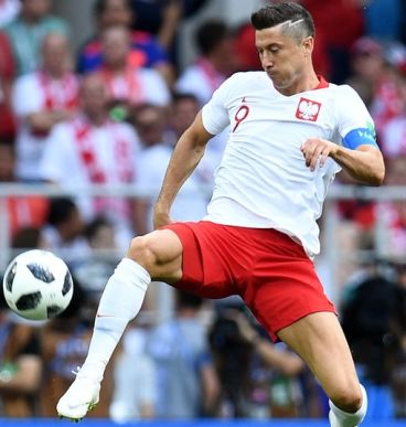 Robert Lewandowski with a strike against Senegal. Pic Tim Groothuis/Witters Sport via USA TODAY Sports