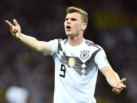 4:3 Timo Werner (9) reacts during game action against Sweden in Group F play during the FIFA World Cup 2018 at Fisht Stadium. Mandatory Credit: Tim Groothuis/Witters Sport via USA TODAY Sports