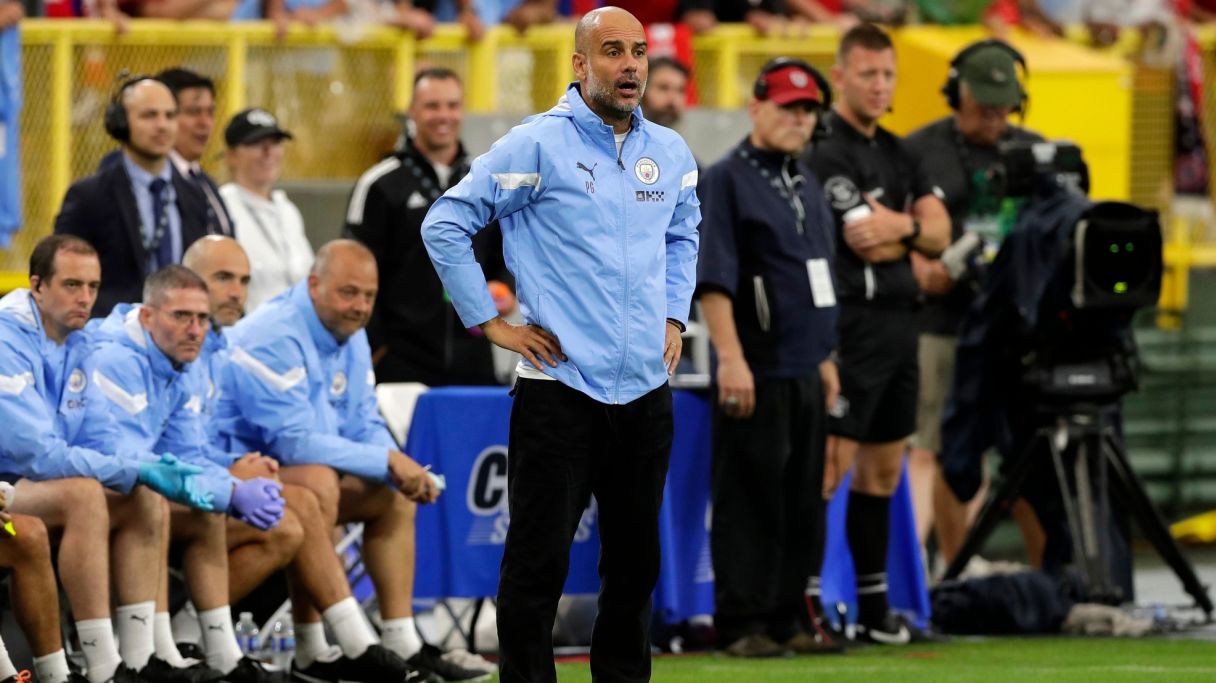 Manchester City manager Pep Guardiola will be hoping Erling Haaland will be his key to domestic and European success. Pic: © Sarah Kloepping/USA TODAY NETWORK-Wisconsin / USA TODAY NETWORK