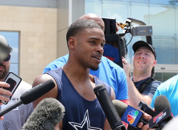 Errol Spence outside the Dallas Cowboys stadium