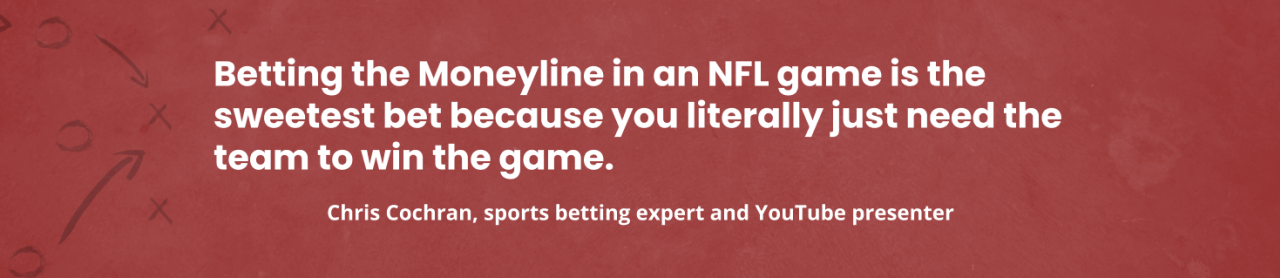 NFL moneyline quote mobile