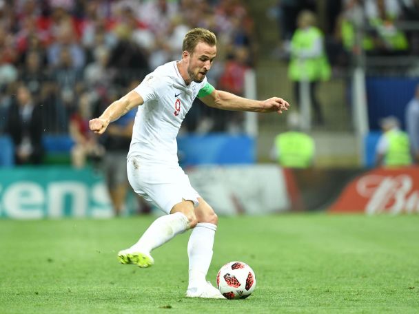 England forward Harry Kane (9) at the 2018 FIFA World Cup. © Witters Sport-USA TODAY Sports