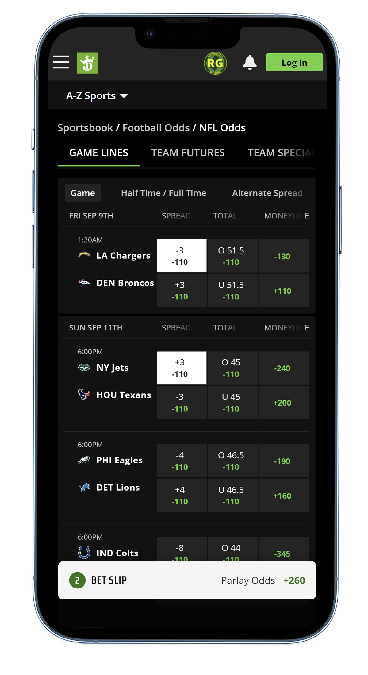 nfl sports betting parlay