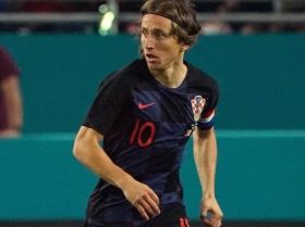 Croatia midfielder Luka Modric controls the ball